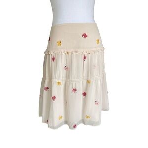 LOFT Soft Pink Floral Skirt Size 12